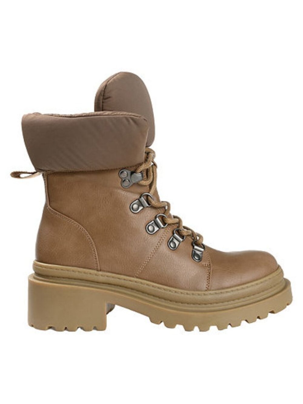Journee Collection Irrah Beige Vegan Leather Combat Lug Boots Size 9 NWT - Picture 9 of 9